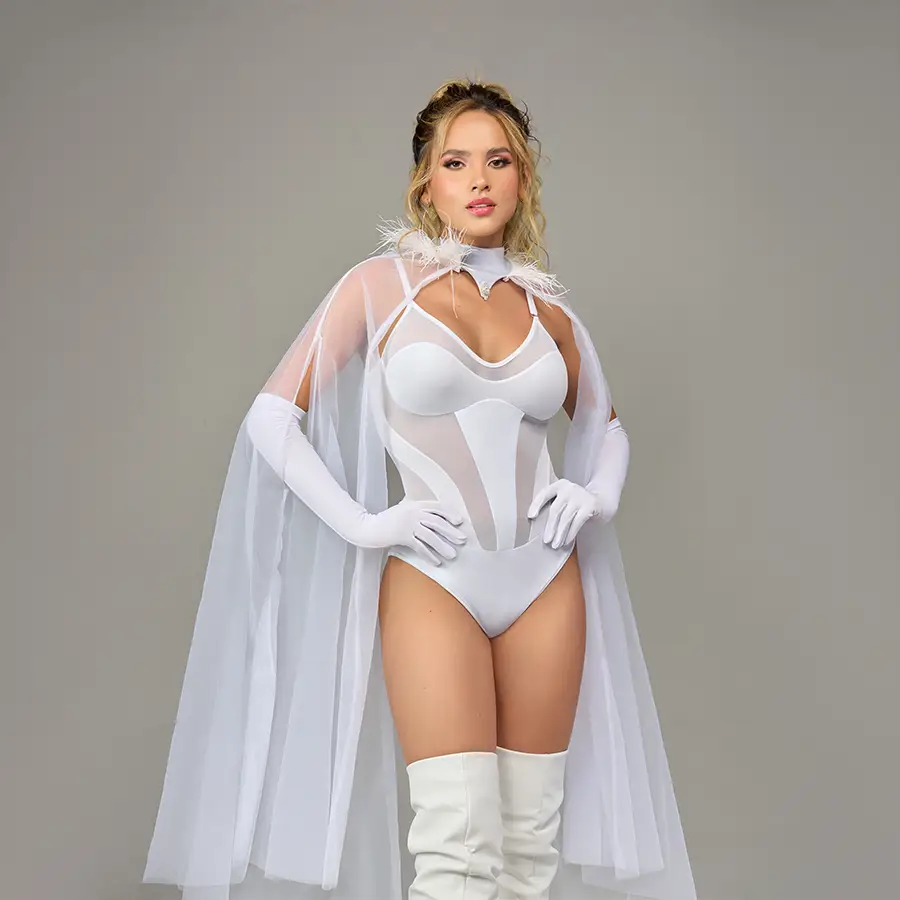 Disfraz Emma Frost Mujer Poliéster 93 Por Ciento Prenda Exterior by CEREZA LINGERIE